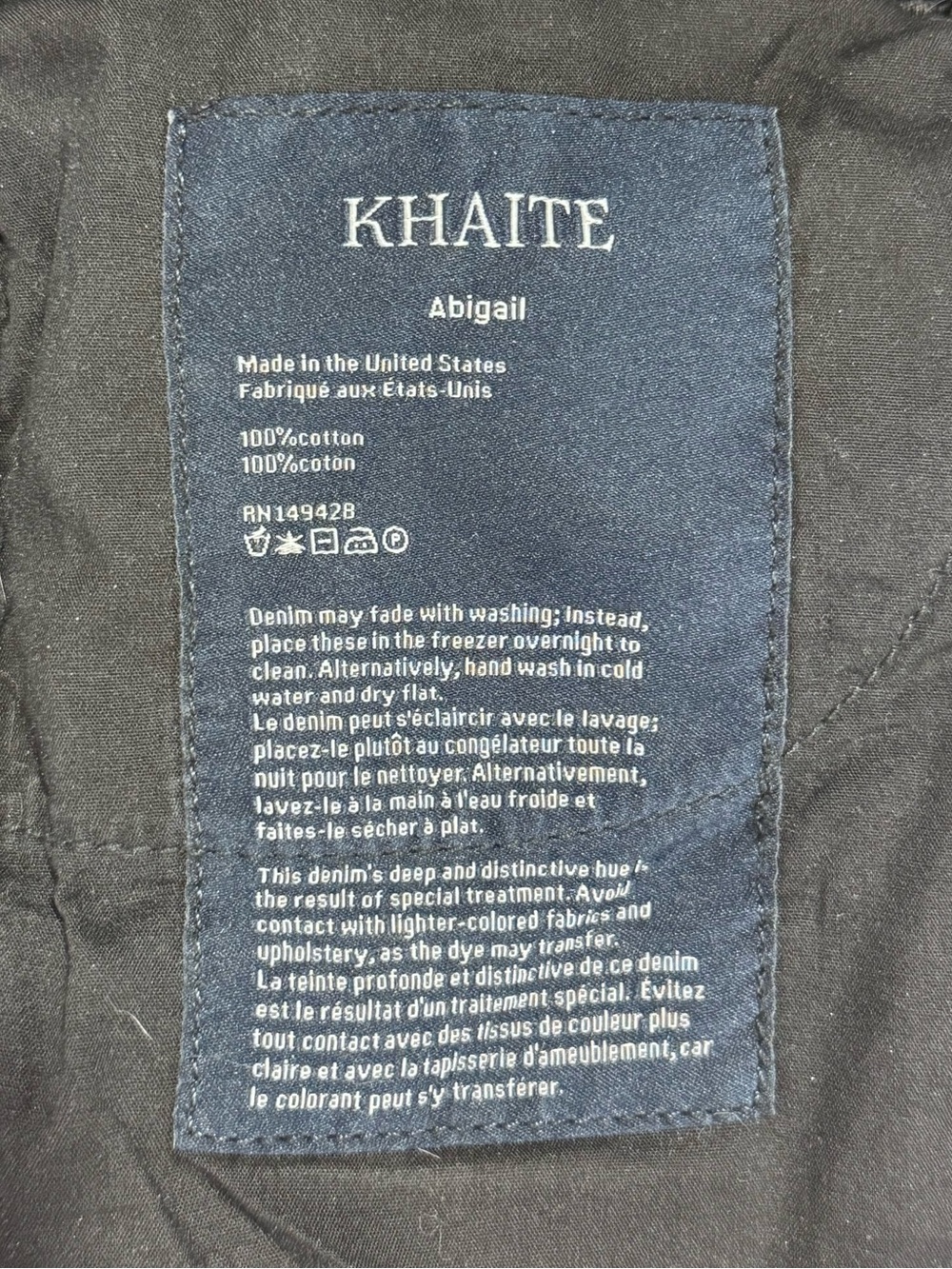 Khaite Women Abigail Black Straight Leg Jean Size 26 - Picture 5 of 8